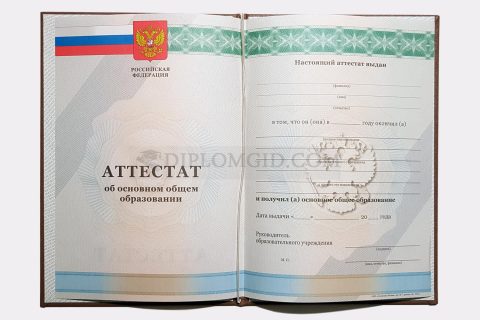 аттестат за 9 класс 2010-2013